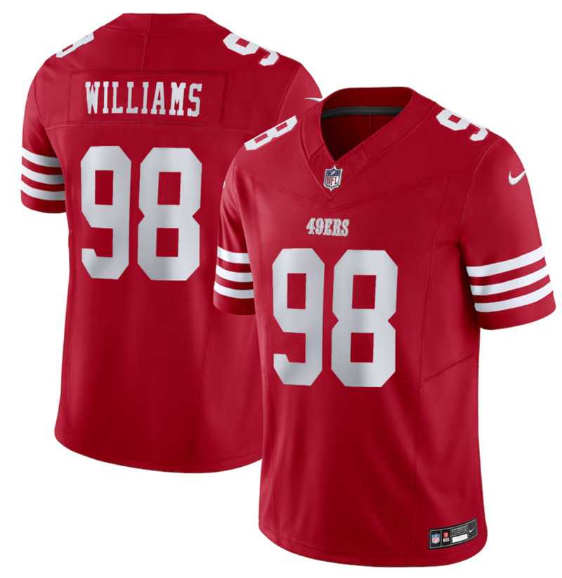 Men & Women & Youth San Francisco 49ers #98 Mykel Williams Red 2025 Draft F.U.S.E. Vapor Untouchable Limited Stitched Jersey